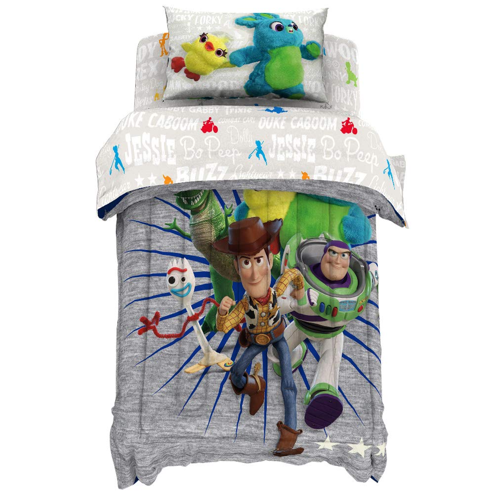 Jay Franco Toy Story 4 twin fitted sheet keeps surfaces smooth and snug.