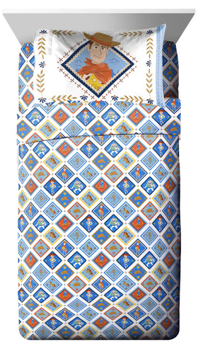 Jay Franco Toy Story decorative pillow shams complete the themed bedroom look.