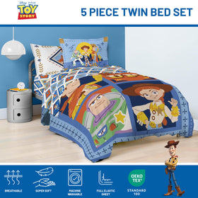 Jay Franco Toy Story flat sheet adds a vibrant character touch to nightly routines.