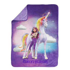 Jay Franco Unicorn Academy blanket adds kid-bedroom-decor warmth for your child's room.