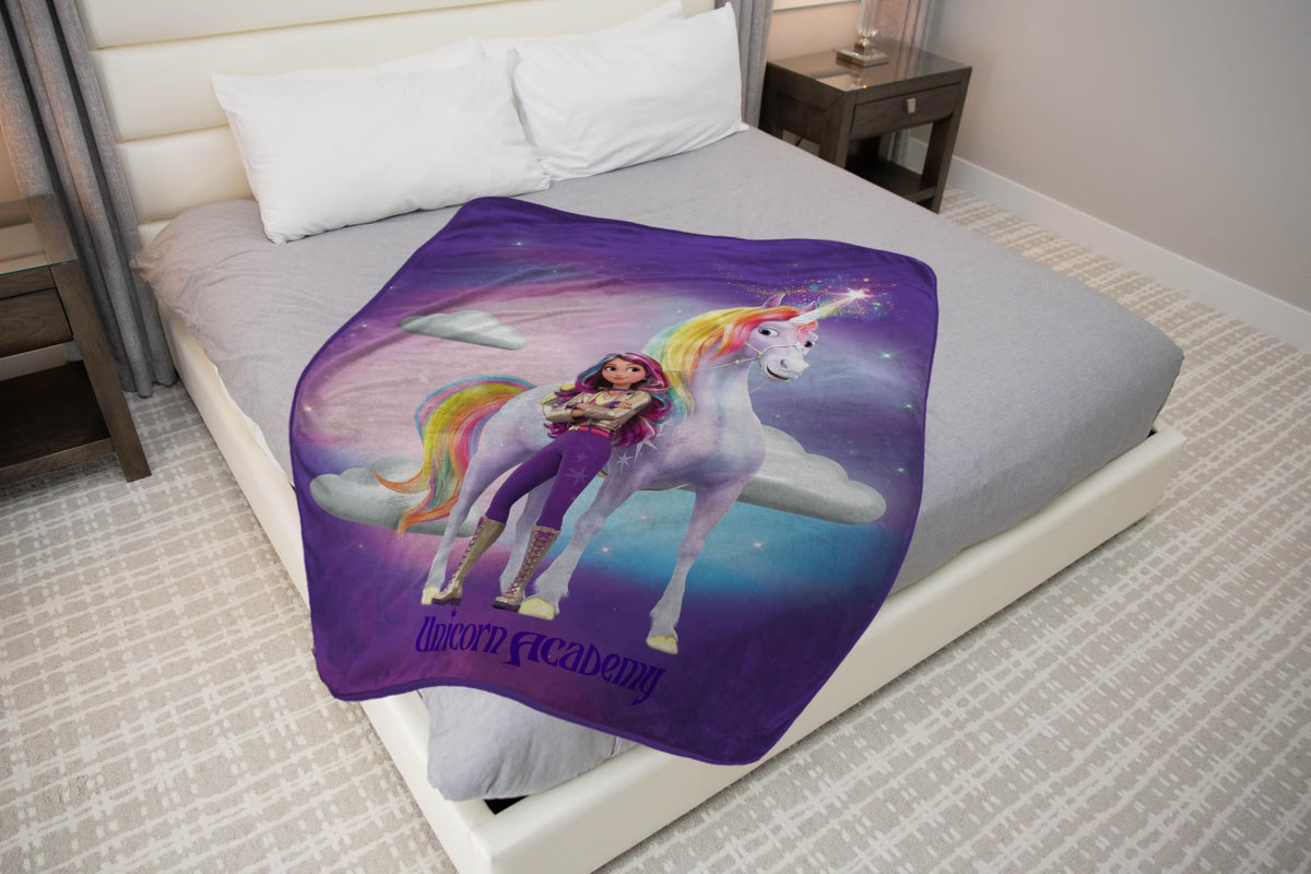 Jay Franco Unicorn Academy blanket travel-essentials companion for comfort on the go.