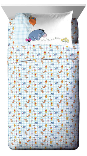 Jay Franco Winnie Pooh deep-pocket sheet feature suitable for mattresses up to 10 inches.