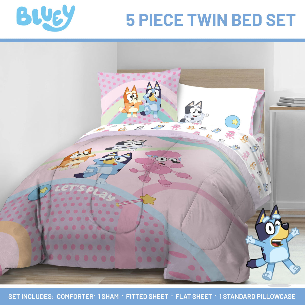 Bluey bedding sheets by Jay Franco deliver soft, kid-friendly comfort