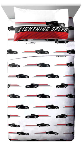Bright Cars fitted sheet from Jay Franco set complements the bedding design