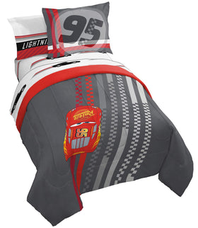 Jay Franco Disney Pixar Cars twin comforter set featuring Lightning McQueen for cozy bedtime fun