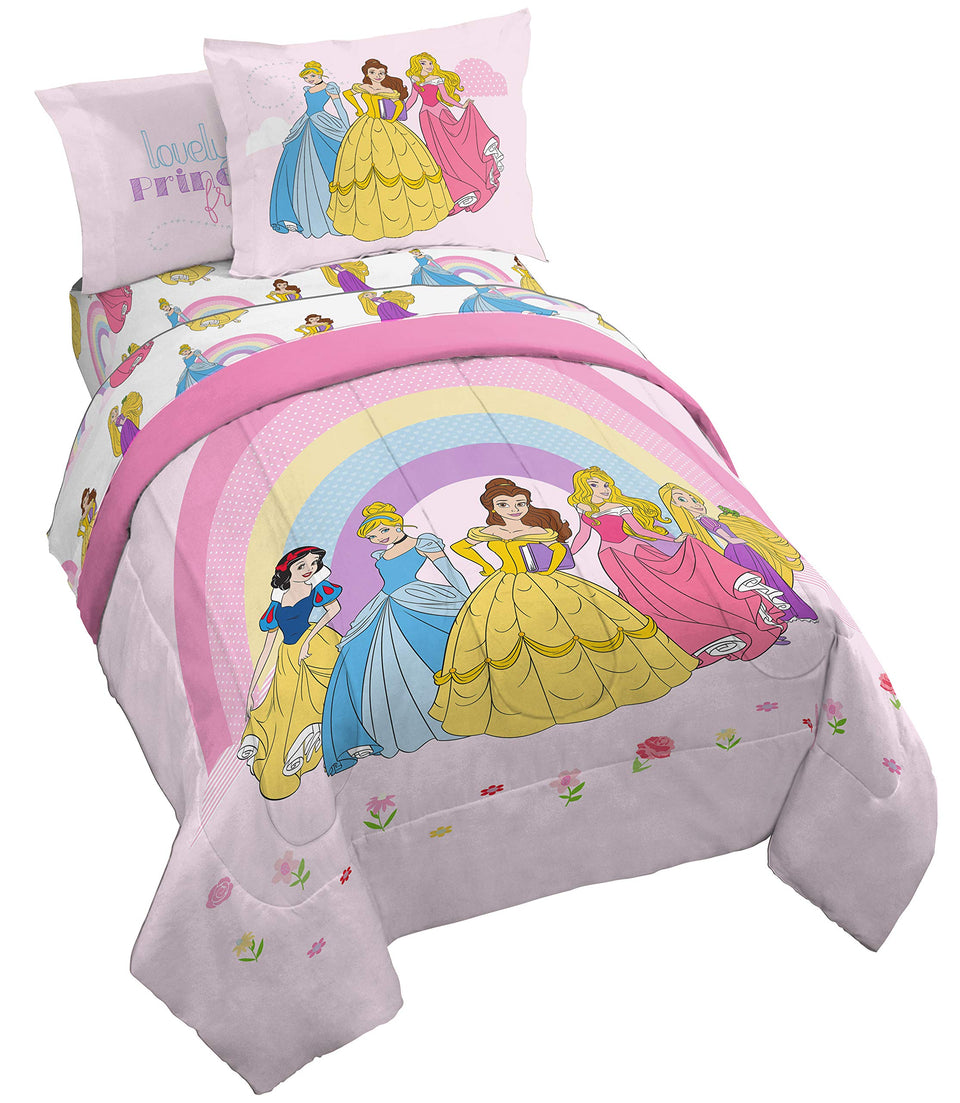 Jay Franco Disney Princess full comforter on a neatly made bed for cozy nights