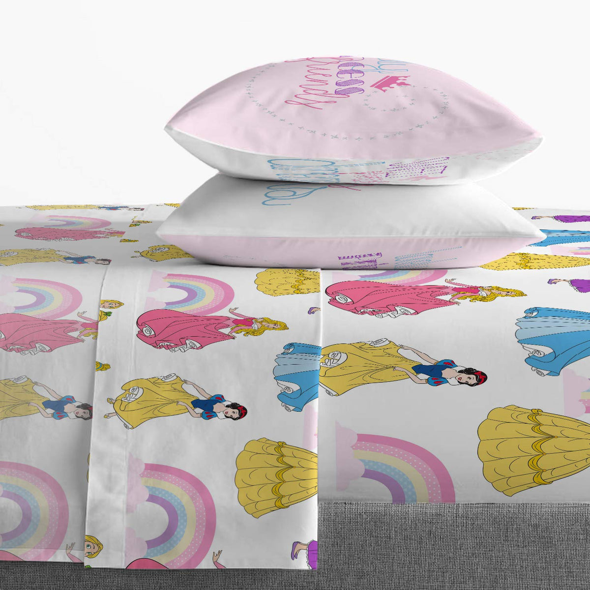 Jay Franco Disney Princess pillowcases provide breathable nightly comfort