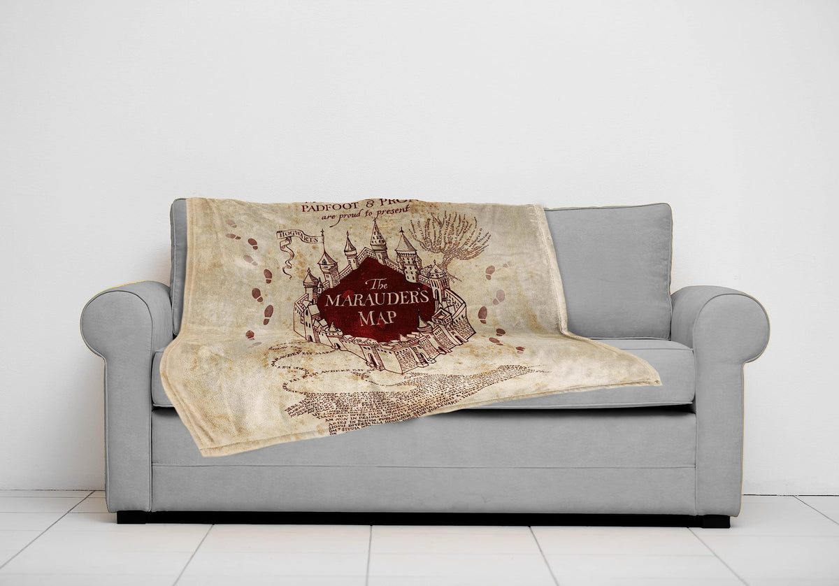Jay Franco Marauders Map machine-washable blanket for easy care