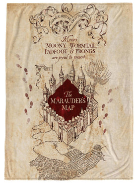 Jay Franco Marauders Map throw blanket in Hogwarts map design for cozy movie nights