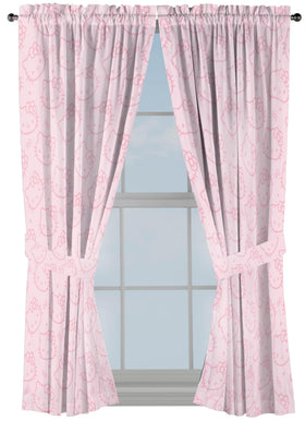 Jay Franco Hello Kitty curtains close-up showing soft microfiber texture