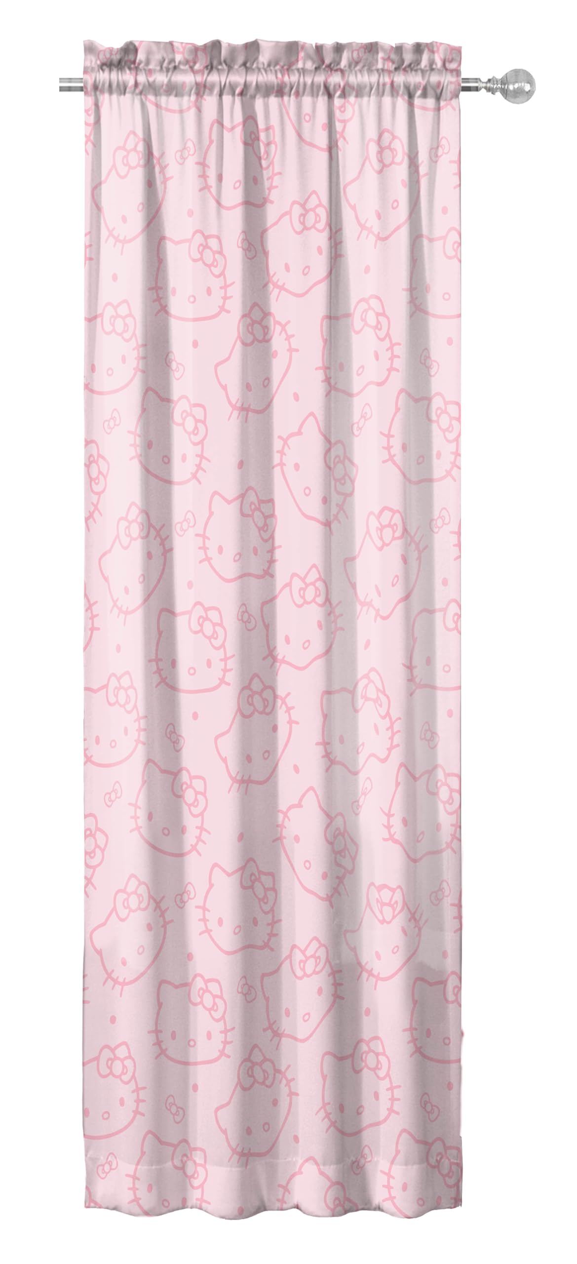 Jay Franco Hello Kitty drape set with tiebacks displayed