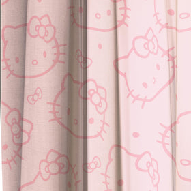 Jay Franco Hello Kitty curtains demonstrating light filtration effect