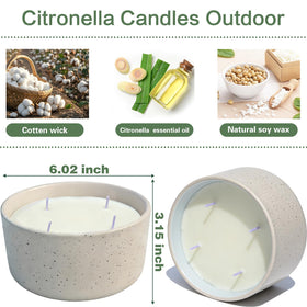 Jayhanvoe outdoor candle with 4-wick design fills deck spaces evenly