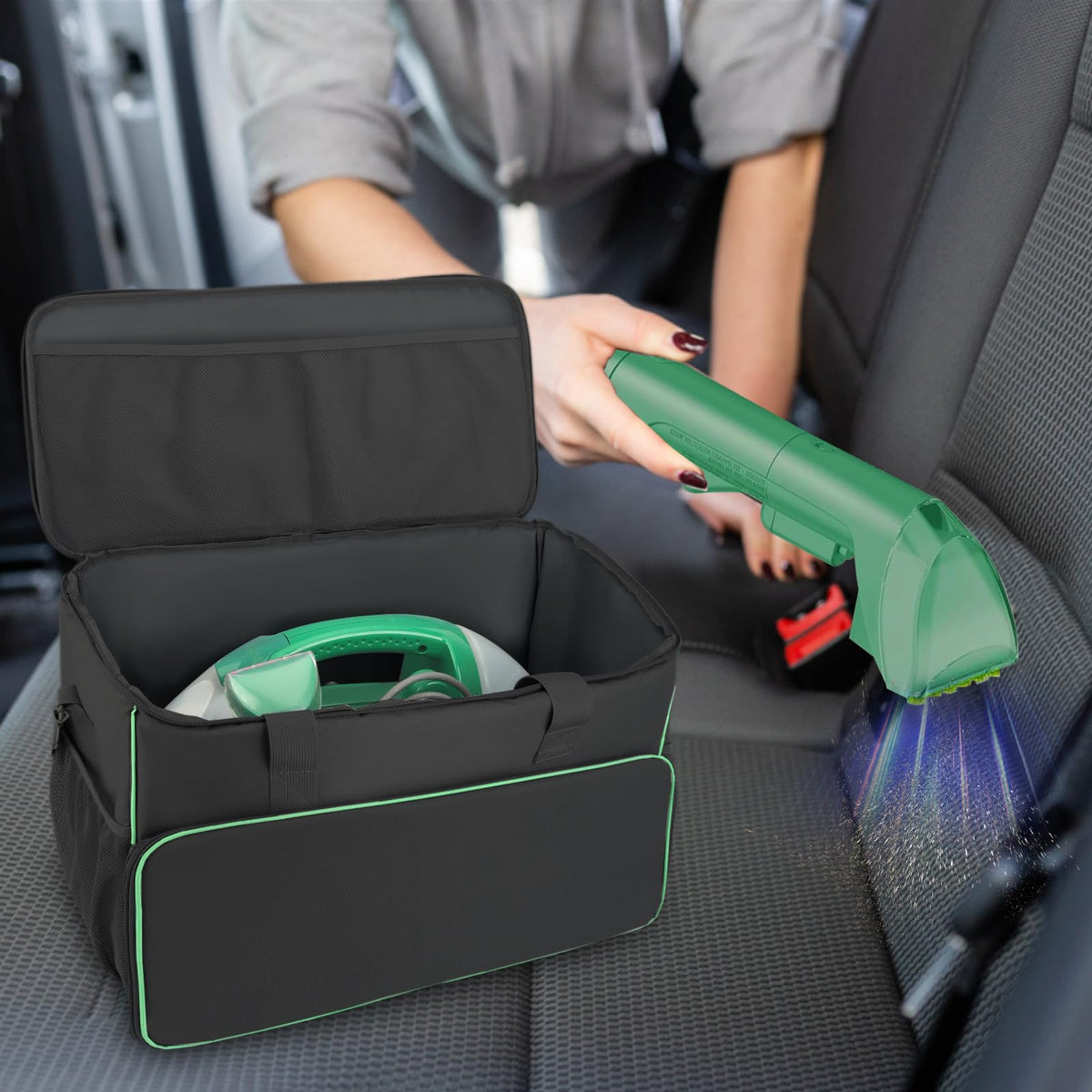 JAYOBGO carry bag for Bissell Little Green 1400B car travel use.