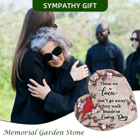 Jazcimdo remembrance garden stone with cardinal accents for memory