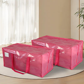 JCBZAMZ pink 8-pack foldable bags for dorm room organization.