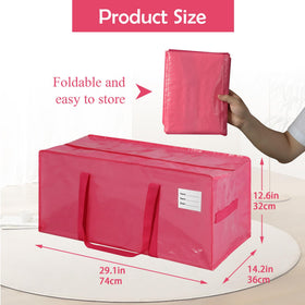 JCBZAMZ pink bags with wide-mouth zipper for easy packing.
