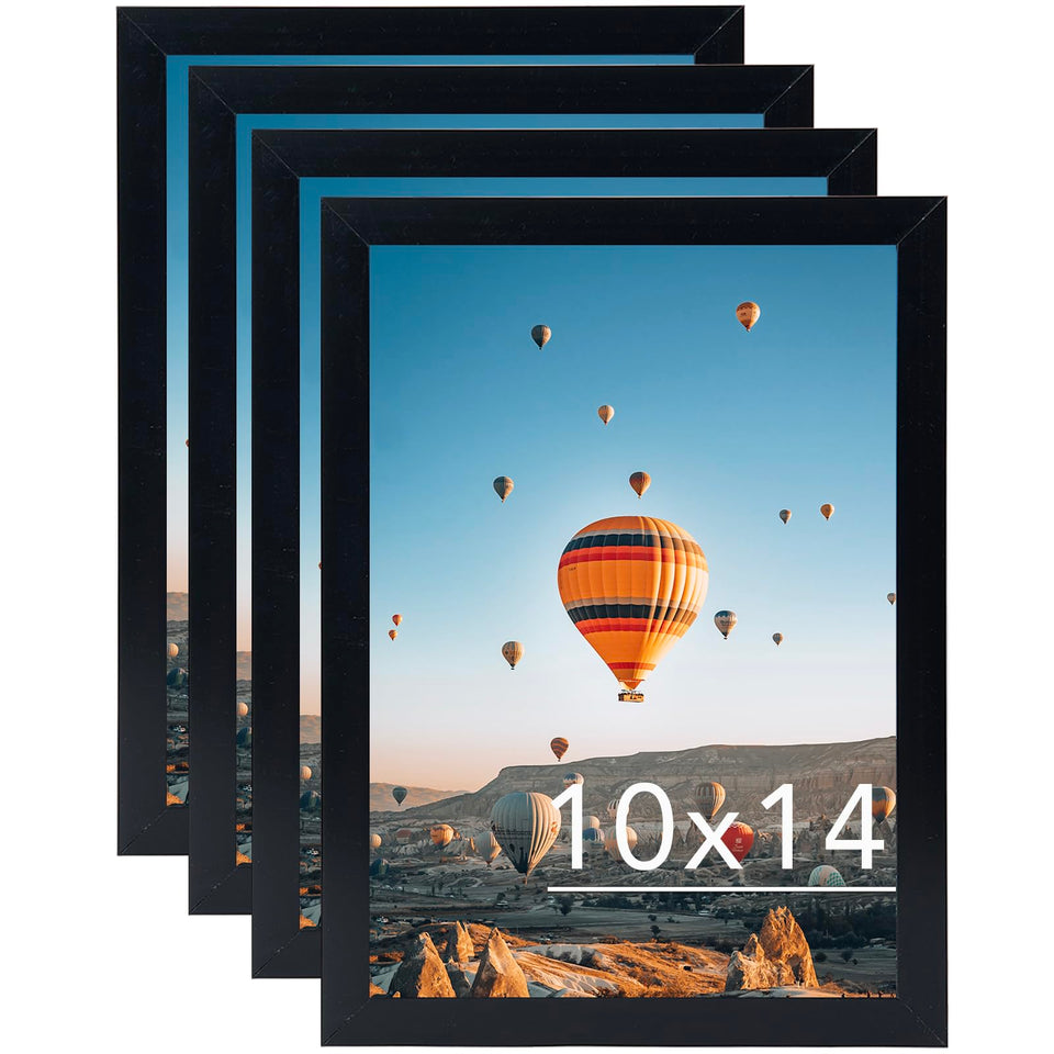 JCJMY 10x14 black frame front view with shatter-resistant plexiglass.