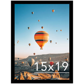 JCJMY 15x19 black frame front view for easy wall display