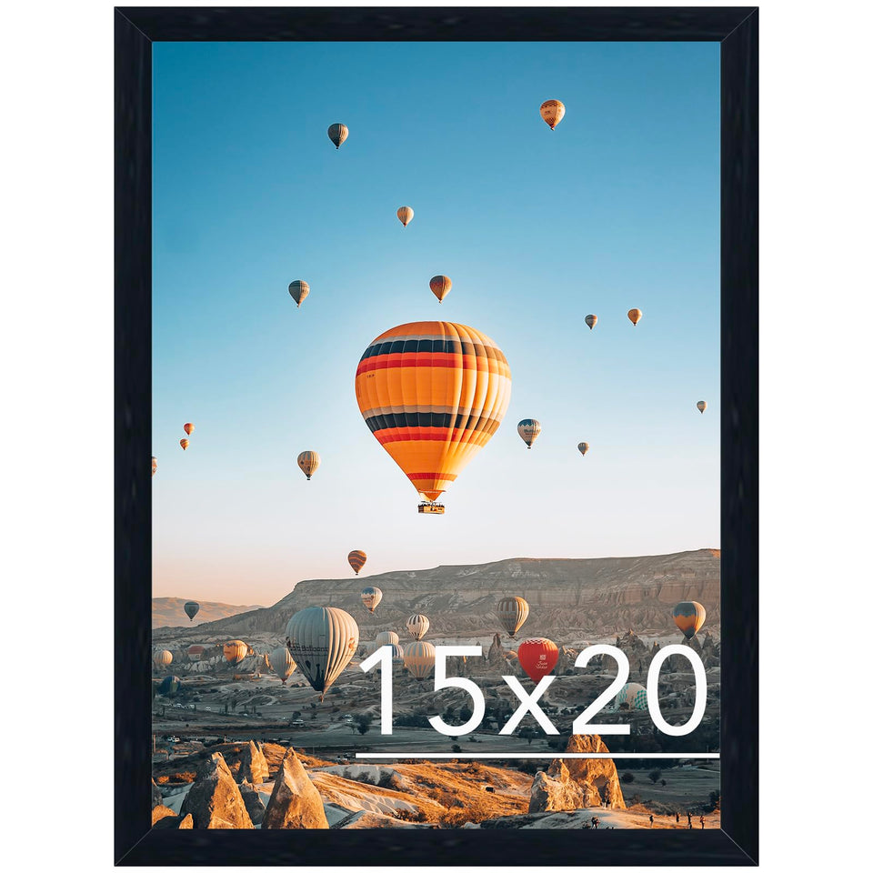 JCJMY 15x20 frame front view showing clean black finish ideal for poster displays.