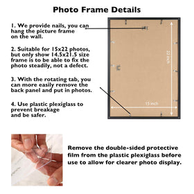 JCJMY 15x22 frame back panel with rotate tab simplifies photo swapping.