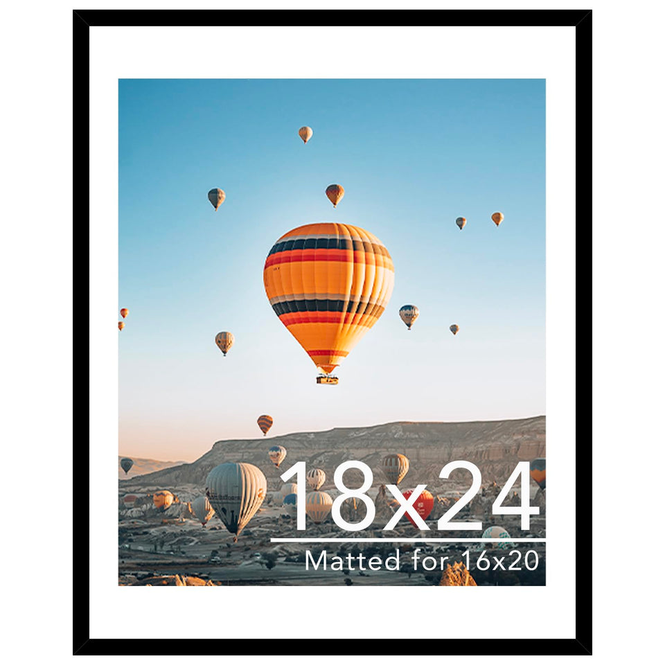 JCJMY 18x24 frame with plexiglass for poster display, clear and safe