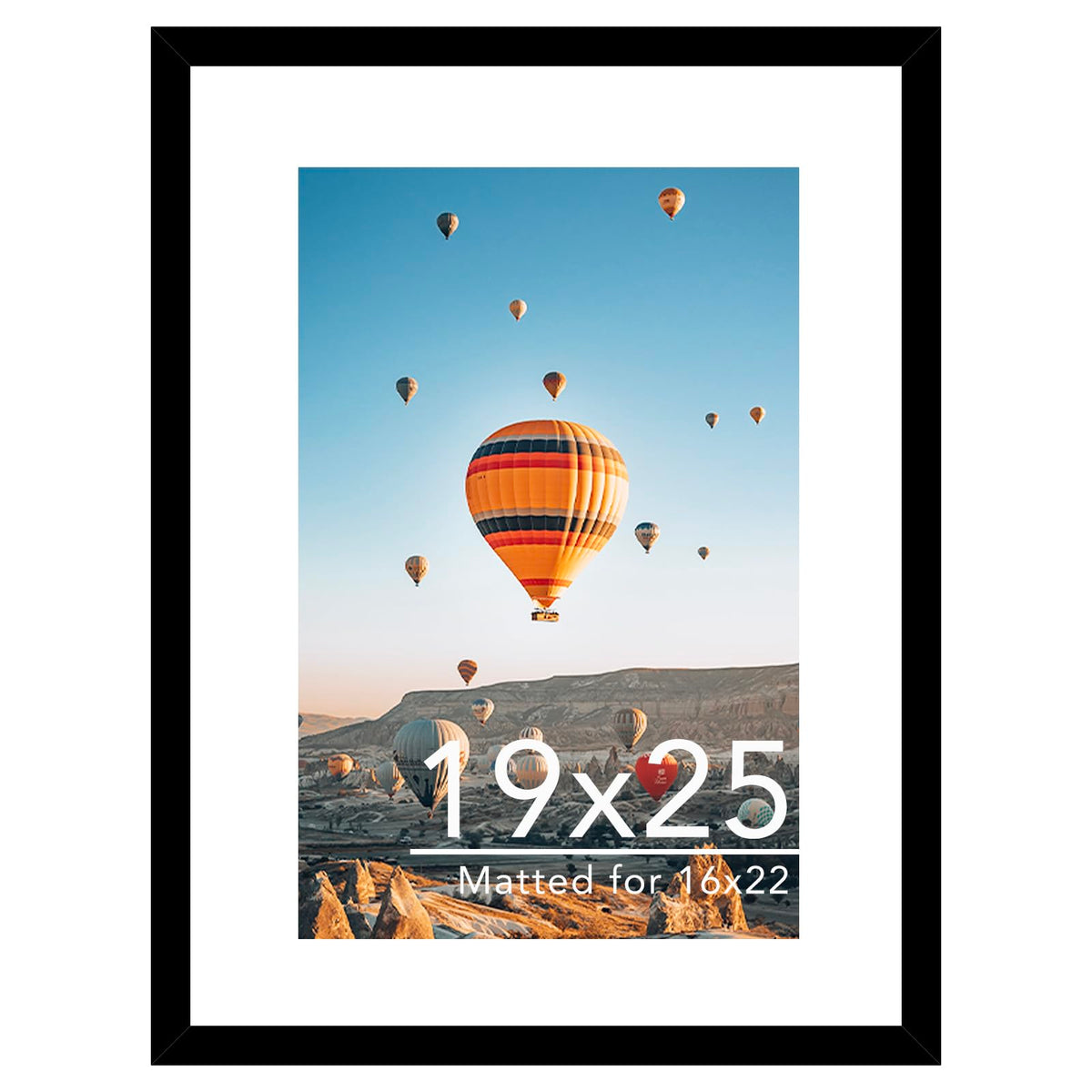 JCJMY 19x25 frame with plexiglass front for a clear, safe display.