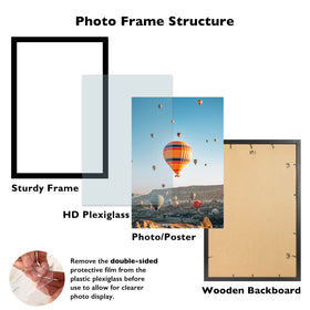 JCJMY 22.375x34 back panel design eases photo swapping and updates.