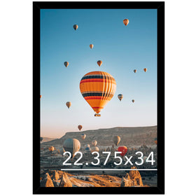JCJMY 22.375x34 black picture frame front view for wall gallery displays.