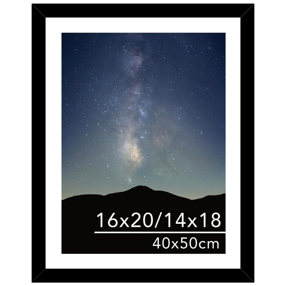 JCJMY black frame for 40x50 cm diamond art with plexiglass, safe display.