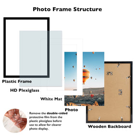 JCJMY frame back includes rotating tab for quick photo changes.
