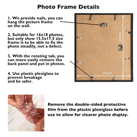 JCJMY 16x18 frame in horizontal wall display for versatile decor.