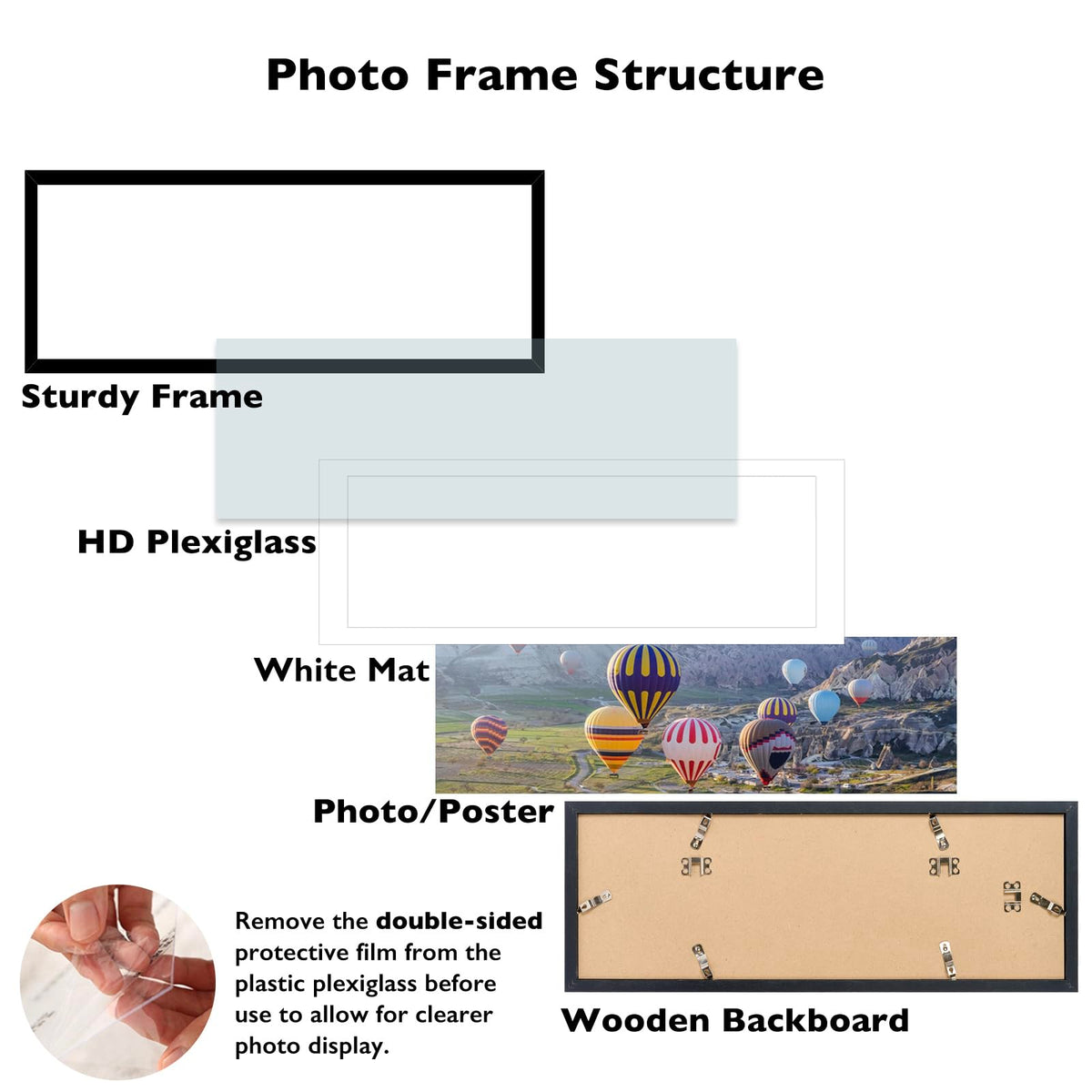 JCJMY plexiglass frame provides safe, shatter-resistant viewing.