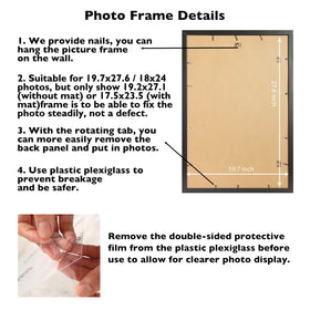 JCJMY frame back view shows rotating tab for easy photo swaps