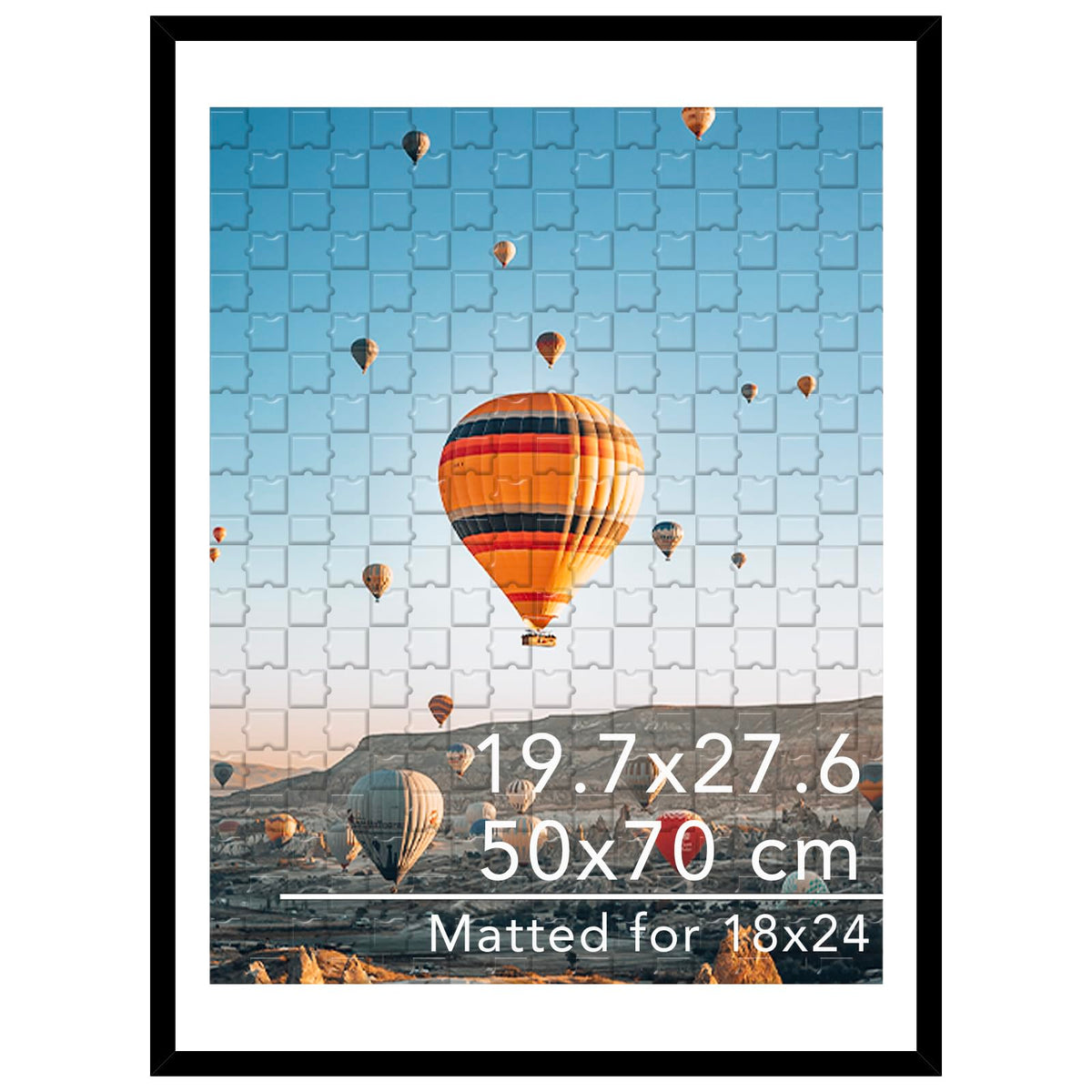 JCJMY puzzles frame front view, stylish wall display for 50x70 cm puzzles