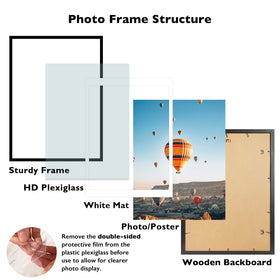 JCJMY frame demonstrates 50x70 cm poster fit with glare-free plexiglass