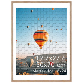 JCJMY rustic brown 50x70 frame for puzzles and posters; creates a beautiful wall display.