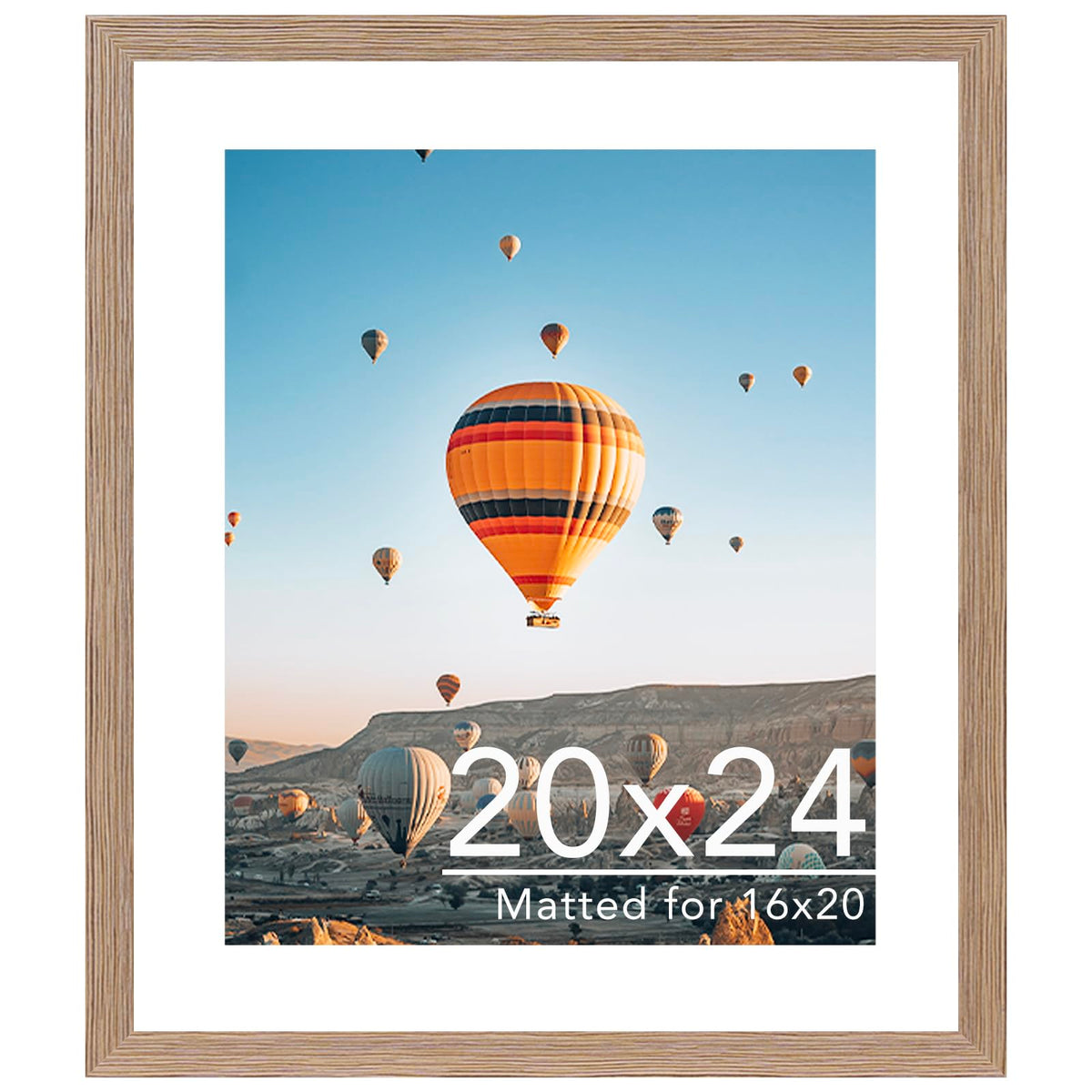 JCJMY rustic brown 20x24 frame highlighting photos with a clean, modern display.
