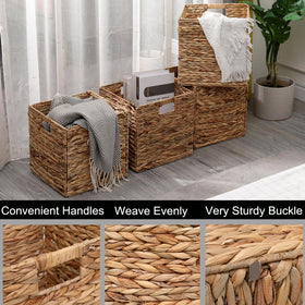 Close-up of natural water hyacinth texture and rustic charm
