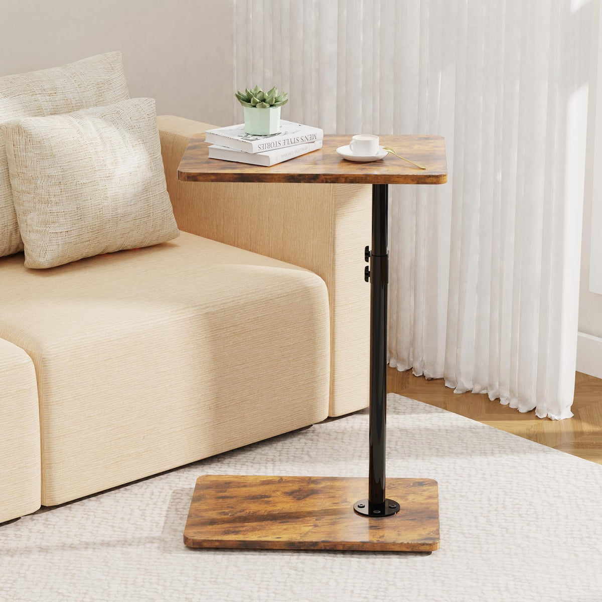 JCMCDO easy assembly sofa tray displayed with clear instructions