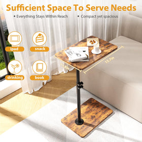 JCMCDO small space sofa table beside couch for snacks