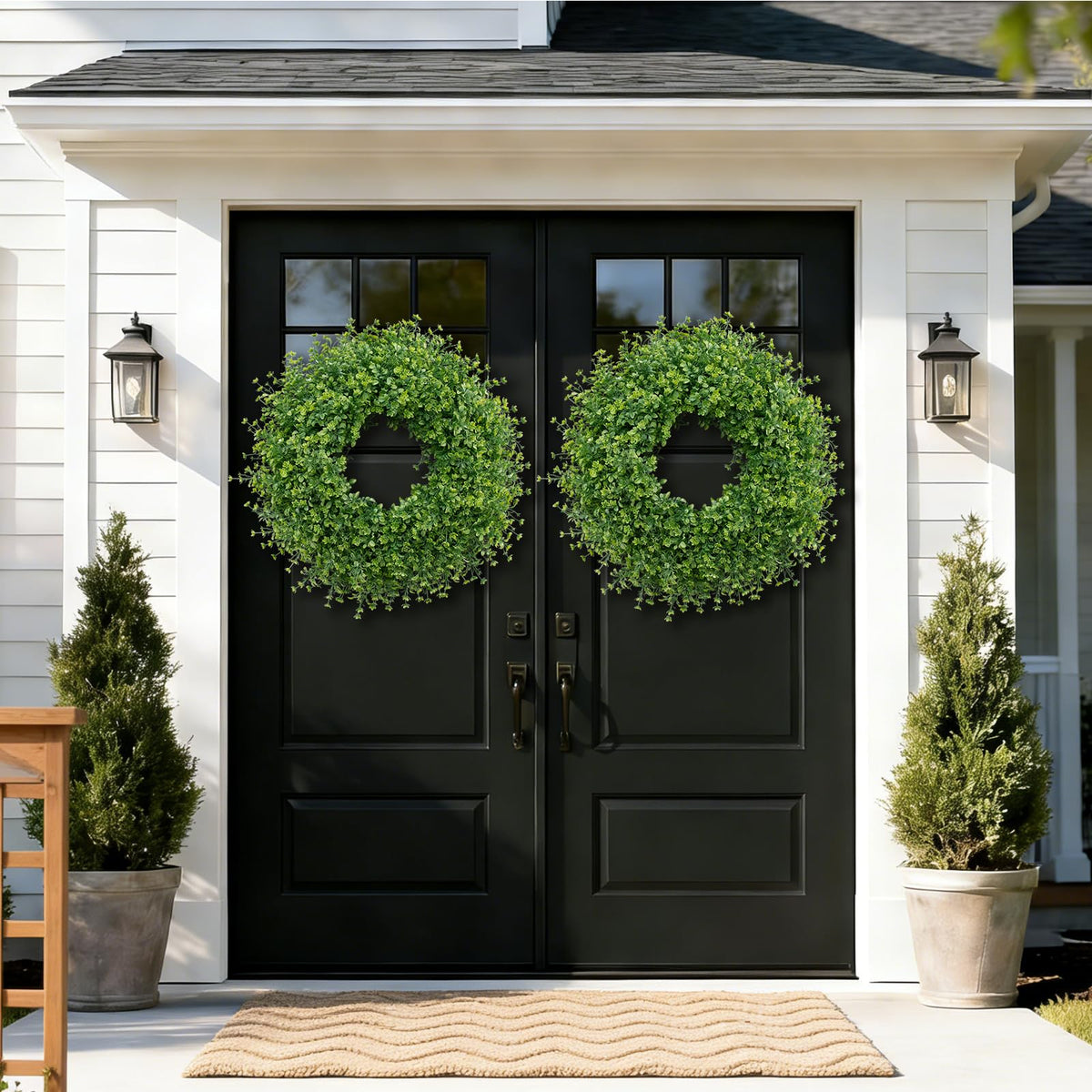 JDKPK greenery detail shows vibrant yellow-green leaves suitable for outdoor maintenance-free styling.