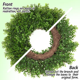 JDKPK boxwoods wreath on walls or windows for versatile decor