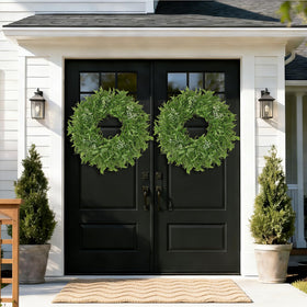 JDKPK eucalyptus and boxwood details create lifelike greenery accents