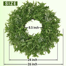 JDKPK grapevine frame wreath offers durable weather-resistant decor