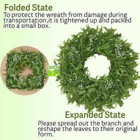 JDKPK 26-inch wreath fits most doors and windows beautifully