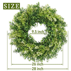 JDKPK large wreath provides bold front-door display for seasonal decor.
