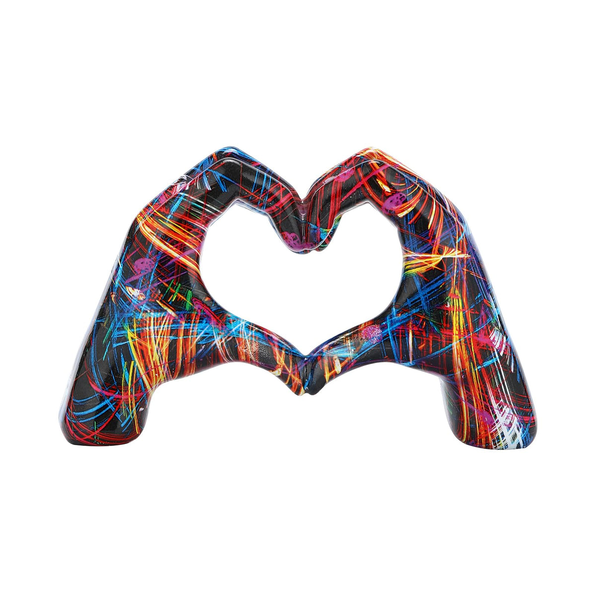 JDPEYI Heart Hands sculpture on a nightstand adding warm decorative charm