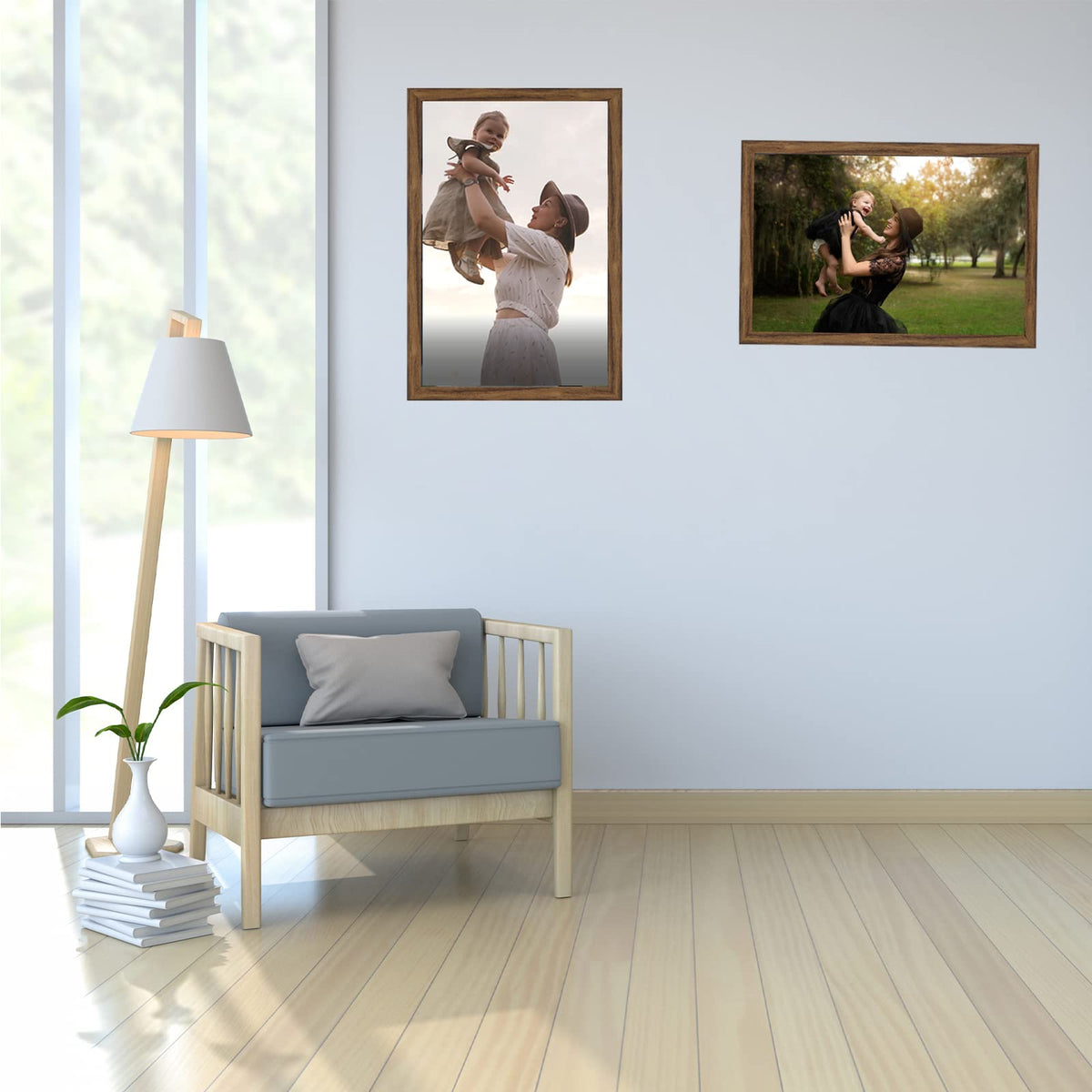 JDZIVTOP 12x18 vertical display highlights portraits with easy-load back.