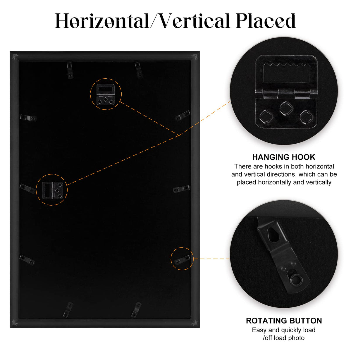 JDZIVTOP easy-open back with rotating button enables quick photo swaps.
